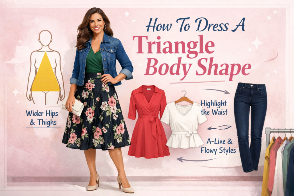 how to dress a triangle body shape