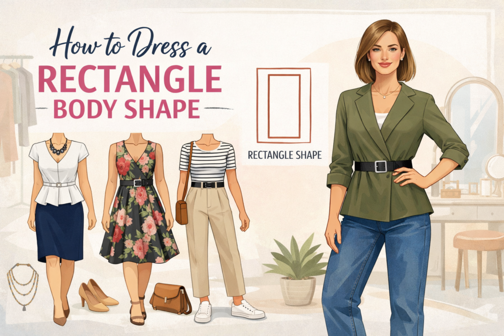 how to dress a rectangle body shape