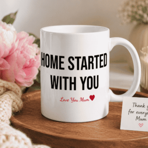 home started with you glossy gift mug