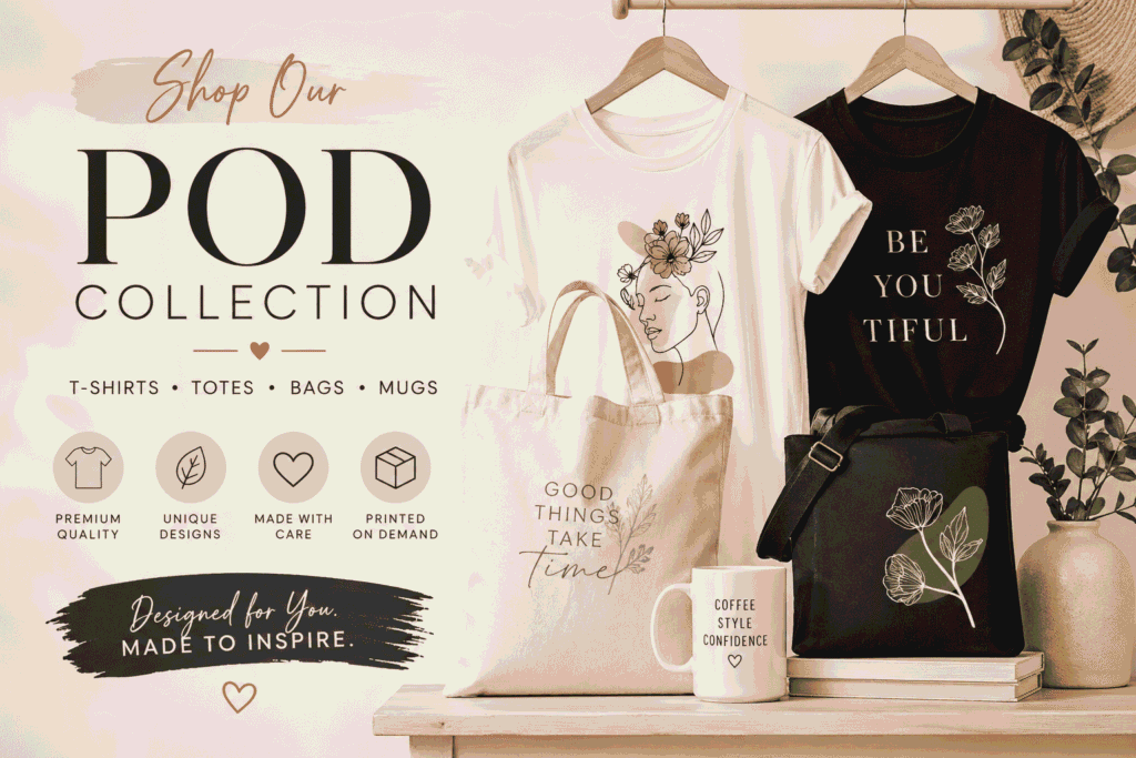 shop our t shirts, tote bags and mugs collections