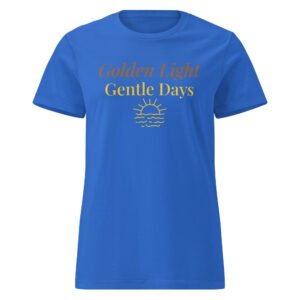golden light, gentle days women basic softstyle t shirt