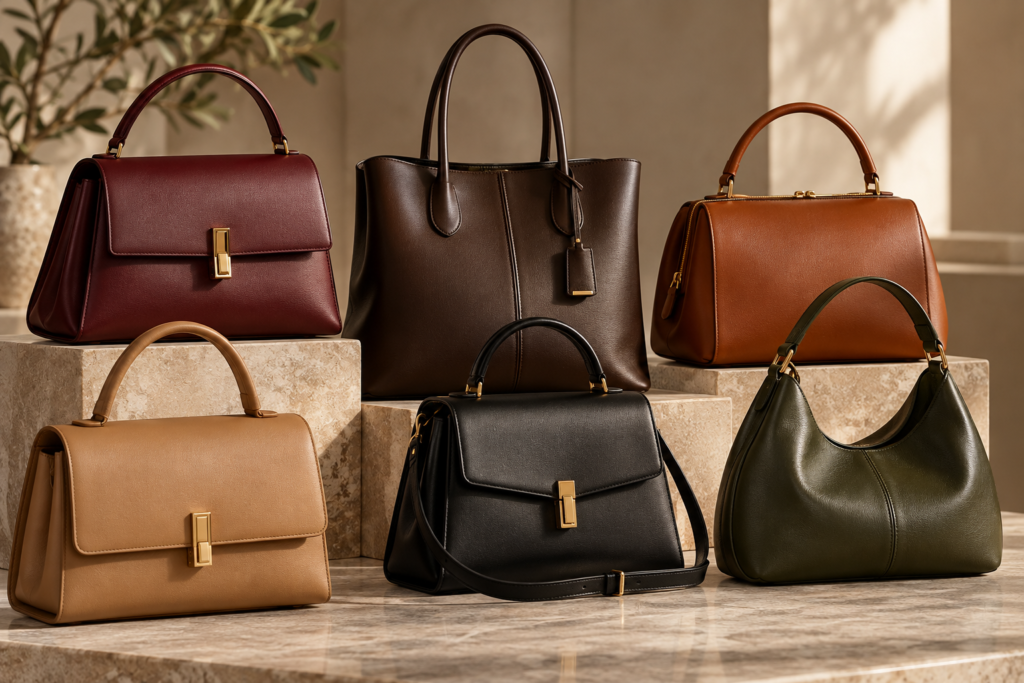 beautiful leather handbag